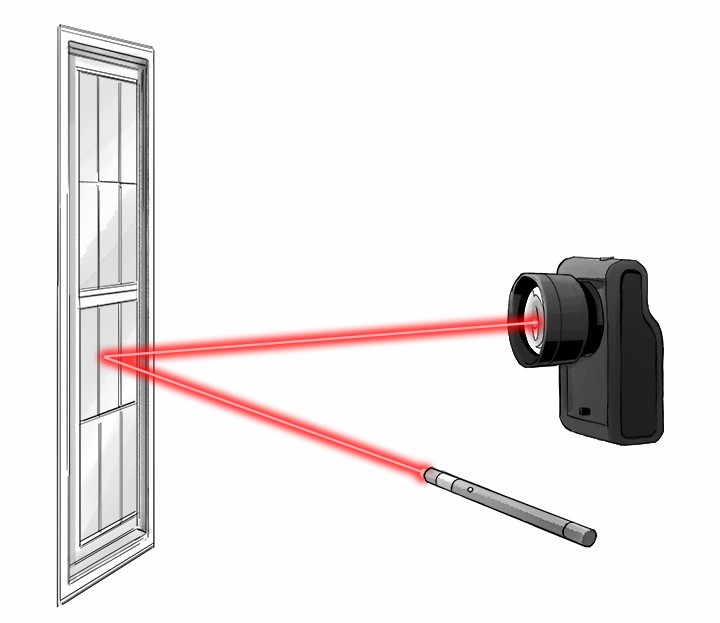 EVP Laser Mic - Window Experiment Diagram