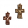Alien Crucifix Both Copper Bronze Close Up Top View